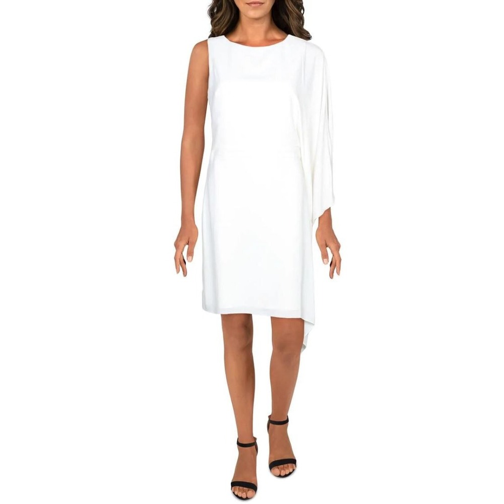 Halston Evening Collection women dress 1012238 171 white ivory sz 6 $275